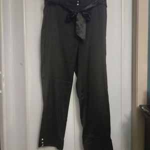 White House Black Market Satin Black Pants